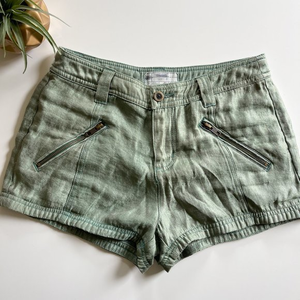 Free People‎ Metallic Shimmer Shorts Green Size 0